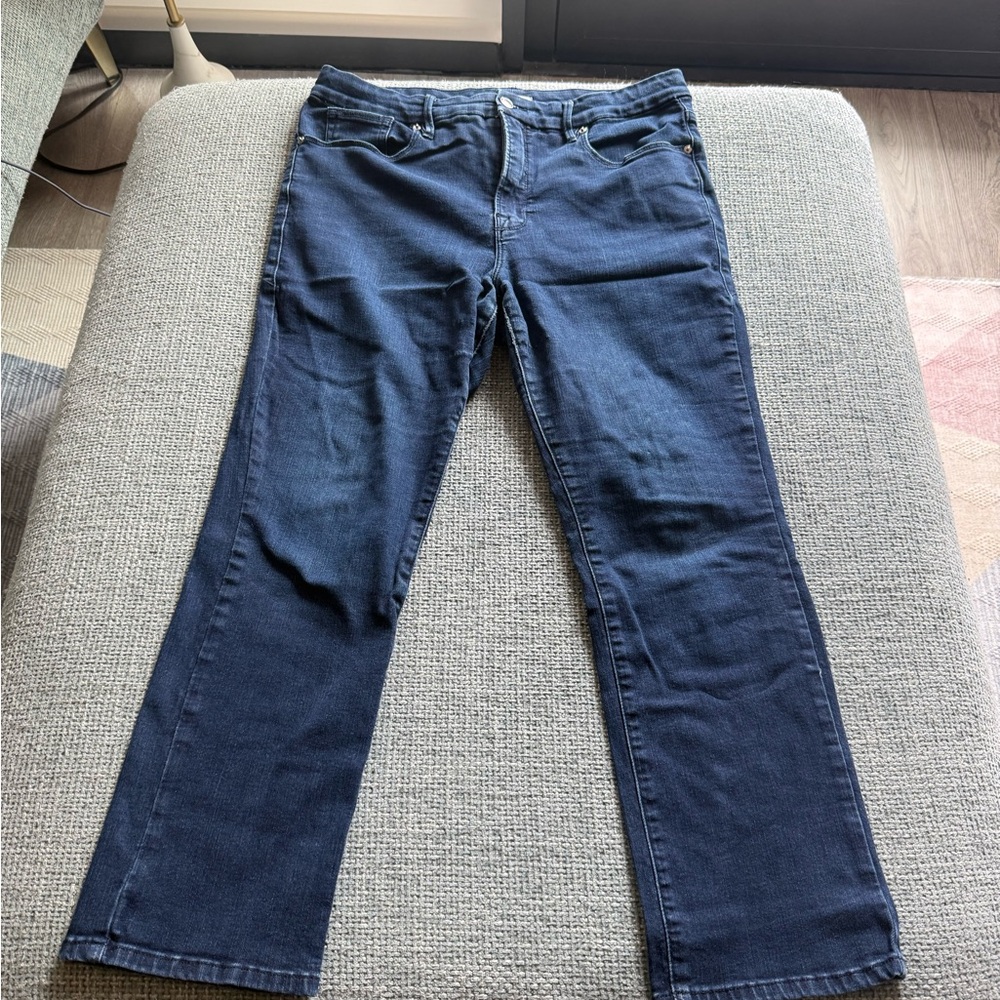 Good American Dark Blue Straight Leg Jeans